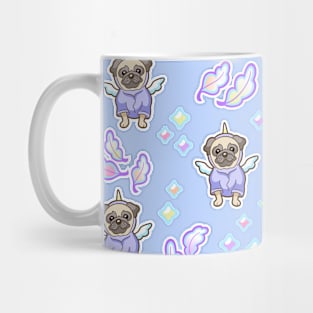 Feathers pug pattern Mug